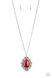 Paparazzi Necklace - Frozen Gardens - Red