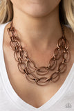 Paparazzi Necklace - Status Quo - Copper