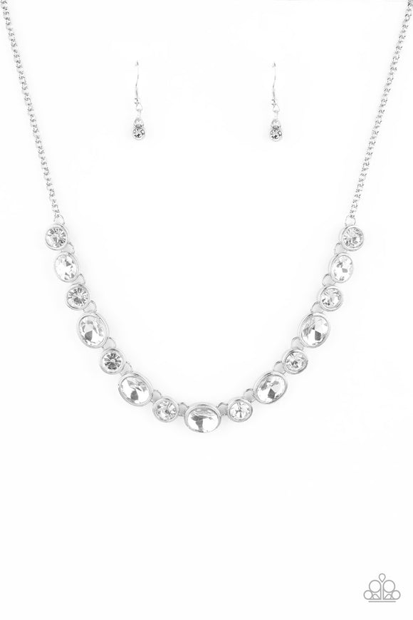 Paparazzi Necklace - Girls Gotta Glow - White