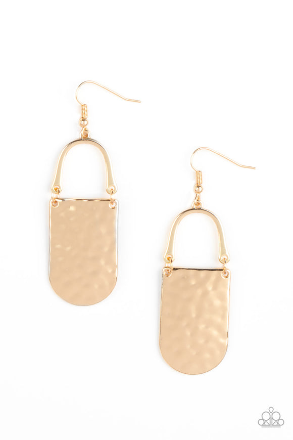 Paparazzi Earring - Resort Relic - Gold