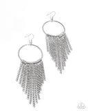 Paparazzi Earring - Streamlined Shimmer - White