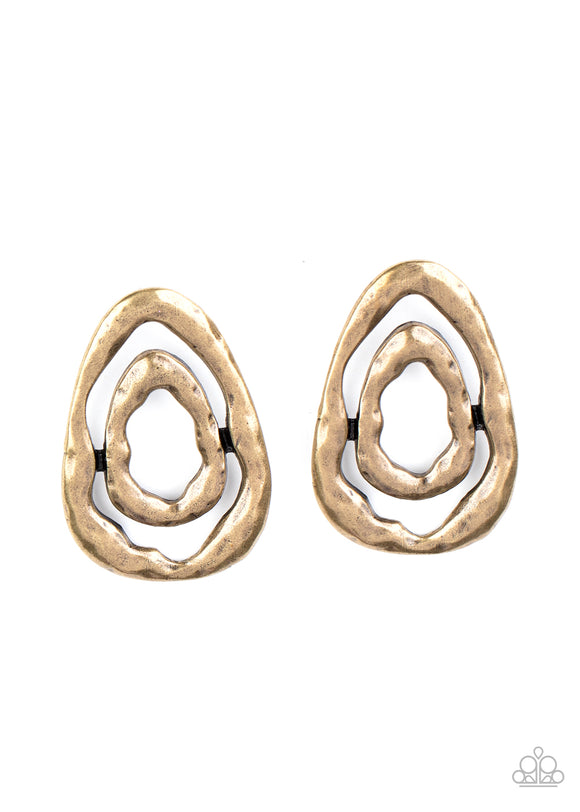 Paparazzi Earring - Ancient Ruins - Brass