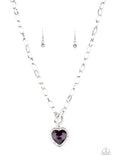 Paparazzi Necklace - Check Your Heart Rate - Purple