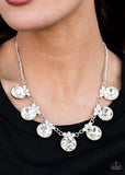 Paparazzi Necklace - GLOW-Getter Glamour - White