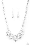 Paparazzi Necklace - HEART On Your Heels - White
