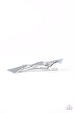 Paparazzi Hair Accessory - Know All The TRIANGLES - Silver
