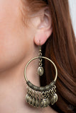 Paparazzi Earring - Metallic Harmony - Brass