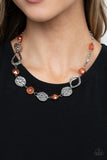 Paparazzi Necklace - High Fashion Fashionista - Orange