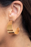 Paparazzi Earring - Flatten The Curve - Gold