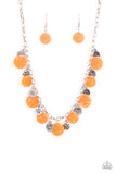 Paparazzi Necklace - Flower Powered - Orange