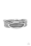Paparazzi Bracelet - Corded Couture - Silver