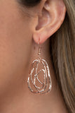 Paparazzi Earring - Artisan Relic - Rose Gold