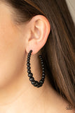 Paparazzi Earring - Glamour Graduate - Black