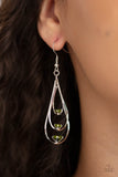 Paparazzi Earring - Drop Down Dazzle - Green