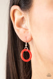 Paparazzi Necklace - HOOP du Jour - Red