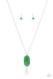 Paparazzi Necklace - Elemental Elegance - Green Lanyard