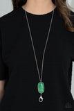 Paparazzi Necklace - Elemental Elegance - Green Lanyard