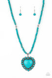 Paparazzi Necklace - A Heart Of Stone - Blue