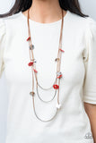 Paparazzi Necklace - Alluring Luxe - Red