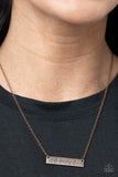 Paparazzi Necklace - Living The Mom Life - Copper