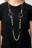 Paparazzi Necklace - Sea Glass Wanderer - Green