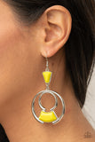 Paparazzi Earring - Deco Dancing - Yellow