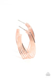 Paparazzi Earring - Industrial Illusion - Rose Gold