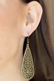Paparazzi Earring - Posy Pasture - Brass