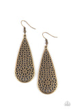 Paparazzi Earring - Posy Pasture - Brass