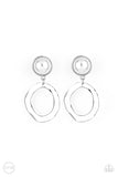 Paparazzi Earring - Vintage Veracity - White Clip-On