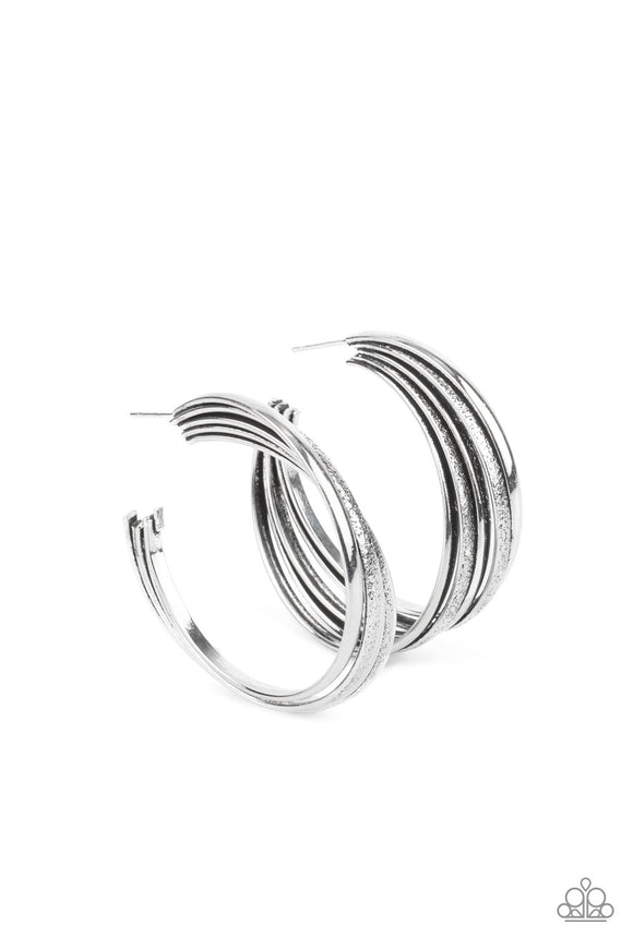 Paparazzi Earring - In Sync - Silver
