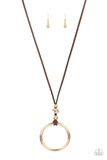 Paparazzi Necklace - BLING Into Focus - Brown