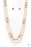 Paparazzi Necklace - Artisanal Abundance - Orange