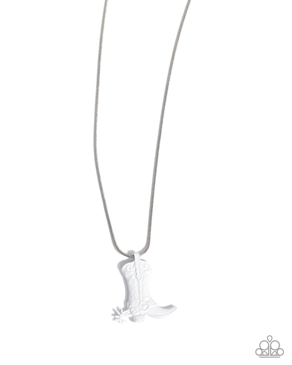 Paparazzi Necklace PREORDER - Boot Scootin' Bravado - White