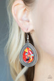 Paparazzi Earring - Terrazzo Tundra - Red