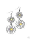 Paparazzi Earring - Posh Posy - Yellow