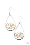 Paparazzi Earring - Tropical Terrazzo - White
