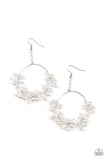 Paparazzi Earring - Floating Gardens - White