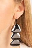 Paparazzi Earring - Modishly Metallic - Black