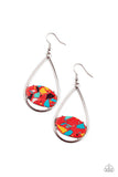 Paparazzi Earring - Tropical Terrazzo - Red