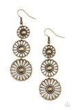 Paparazzi Earring - Gazebo Garden - Brass