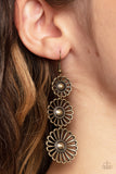 Paparazzi Earring - Gazebo Garden - Brass
