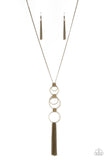 Paparazzi Necklace - Join The Circle - Brass