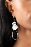 Paparazzi Earring - Retro Reception - White