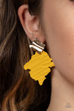 Paparazzi Earring - Crimped Couture - Yellow