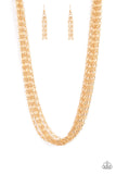 Paparazzi Necklace - Dynamite Dynamo - Gold