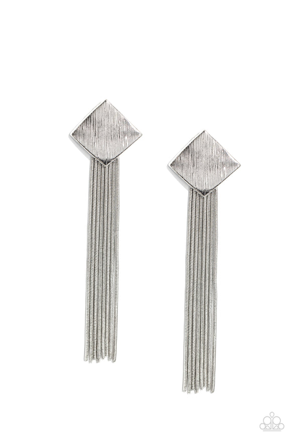 Paparazzi Earring - Experimental Elegance - Silver