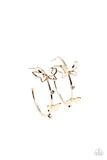 Paparazzi Earring - Full Out Flutter - Gold