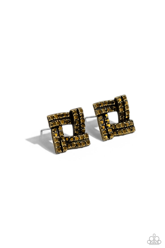 Paparazzi Earring - Times Square Scandalous - Brass