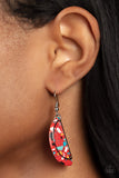 Paparazzi Earring - Flashdance Fashionista - Red